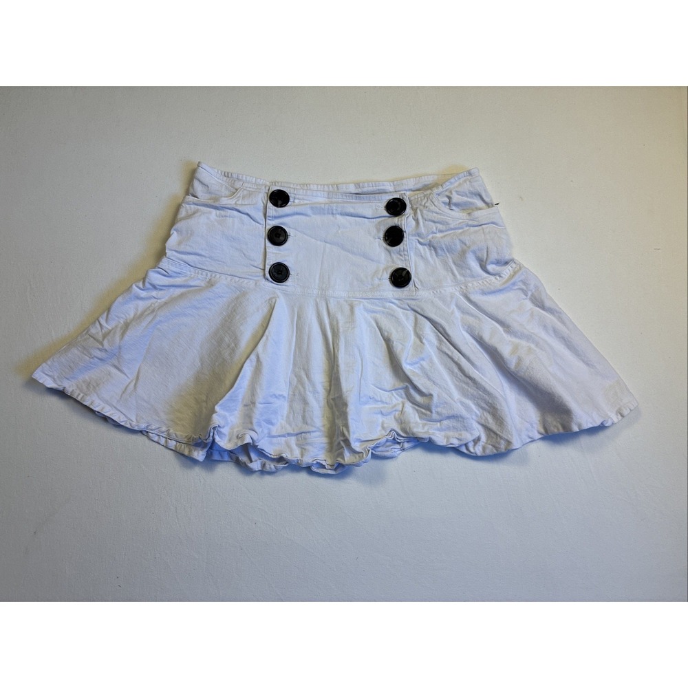KHAKI KREW Skirt  Buttons Size Small Casual Preppy Mini